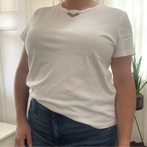 GAP Women’s 100% Organic Cotton Vintage Crewneck T-Shirt White Size XL